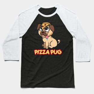 pizza pug dog Baseball T-Shirt